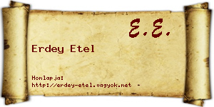 Erdey Etel névjegykártya